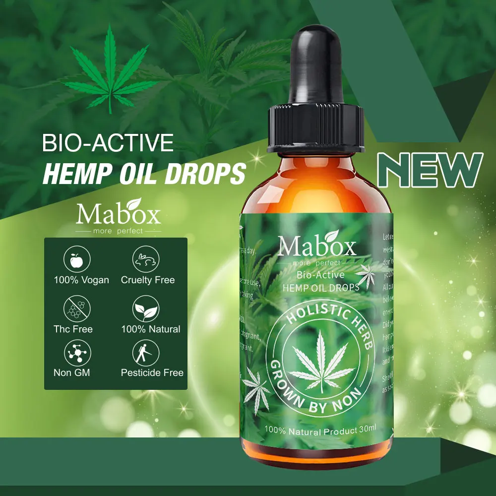 MABOX Hemp Oil 100% Pure Natural Plant Extract Contribute to Good Health it Helps Reduce Anxiety, Improves sleep,Relieves Pain
MABOX Hemp Oil 100% Pure Natural Plant Extract Contribute to Good Health it Helps Reduce Anxiety, Improves sleep,Relieves Pain