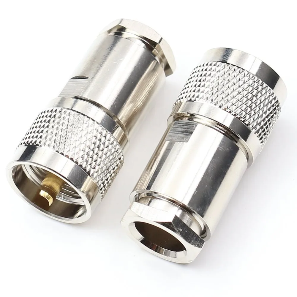 10PCS UHF Male PL259 Clamp RG8 RG165 RG213 LMR400 Cable RF Connector 
10PCS UHF Male PL259 Clamp RG8 RG165 RG213 LMR400 Cable RF Connector