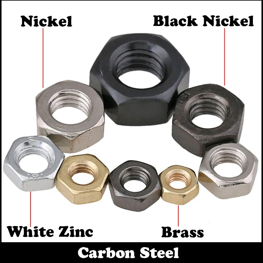 M2 M2.5 M3 M4 Brass Plated Carbon Steel DIN934 Hexagonal Nuts Full Metric Thread Hex Hexagon Nut
M2 M2.5 M3 M4 Brass Plated Carbon Steel DIN934 Hexagonal Nuts Full Metric Thread Hex Hexagon Nut