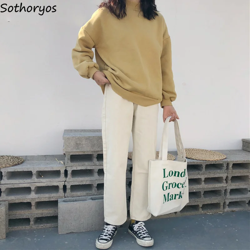 Pants Women Solid High Waist Loose Zipper Trendy All-match Womens Trousers Simple Designed Sweet Chic Korean Style Cute Student
Pants Women Solid High Waist Loose Zipper Trendy All-match Womens Trousers Simple Designed Sweet Chic Korean Style Cute Student