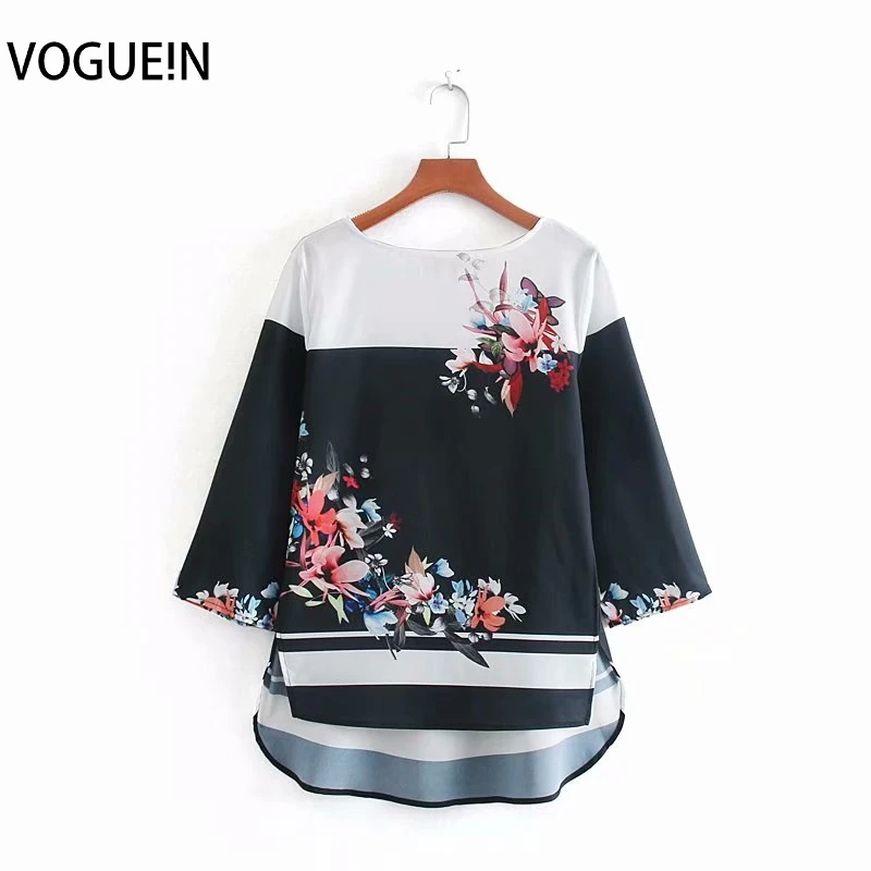 VOGUEIN New Womens Floral Print Contract Colors Pullover 3/4 Sleeve Top Shirt Blouse Wholesale
VOGUEIN New Womens Floral Print Contract Colors Pullover 3/4 Sleeve Top Shirt Blouse Wholesale