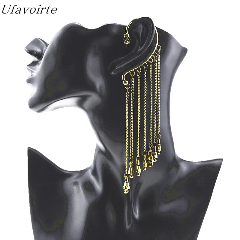 Ufavoirte Retro Clip on Earrings No Pierced Ear Clip Skull Tassels metal Earrings Without Piercing Gold Silver for women
Ufavoirte Retro Clip on Earrings No Pierced Ear Clip Skull Tassels metal Earrings Without Piercing Gold Silver for women