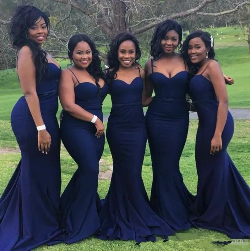 Sexy Navy Blue Bridesmaid Dresses for Wedding Guest Party Cheap Straps with Sweetheart Neck Plus Size Formal Gowns for African
Sexy Navy Blue Bridesmaid Dresses for Wedding Guest Party Cheap Straps with Sweetheart Neck Plus Size Formal Gowns for African