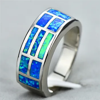 Luxe Style Female Male Blue Fire Opal Ring 10KT White Gold Engagement Wedding Rings For Men Women Promise Couple Ring Jewelry
Luxe Style Female Male Blue Fire Opal Ring 10KT White Gold Engagement Wedding Rings For Men Women Promise Couple Ring Jewelry