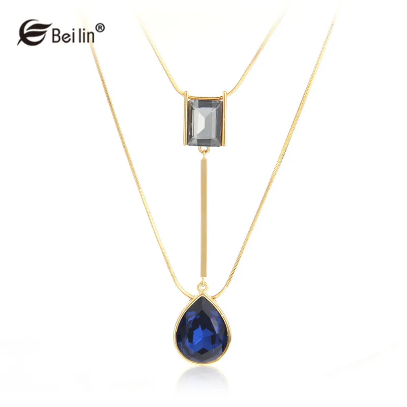 Double Layer Chain Long Necklace Water Drop Square Shape Crystal Pendant Necklace For Women Fashion Jewelry Collares (AF820037)
Double Layer Chain Long Necklace Water Drop Square Shape Crystal Pendant Necklace For Women Fashion Jewelry Collares (AF820037)
