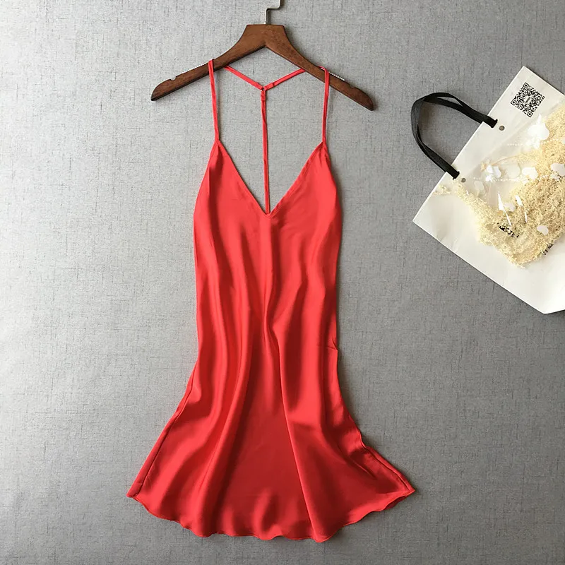 Freshing Summer Spaghetti Strap Sexy Women Nightgdress Deep V Blackless Fashion Female Sleepwear
Freshing Summer Spaghetti Strap Sexy Women Nightgdress Deep V Blackless Fashion Female Sleepwear
