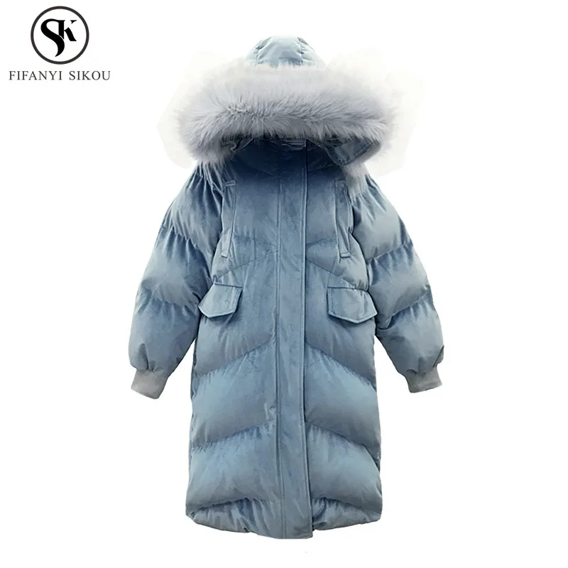 2018 Winter coat women Thicken Warm Fashion Gold velvet Fur collar Hooded Long Cotton coat Ladies High quality Parkas LGP632
2018 Winter coat women Thicken Warm Fashion Gold velvet Fur collar Hooded Long Cotton coat Ladies High quality Parkas LGP632