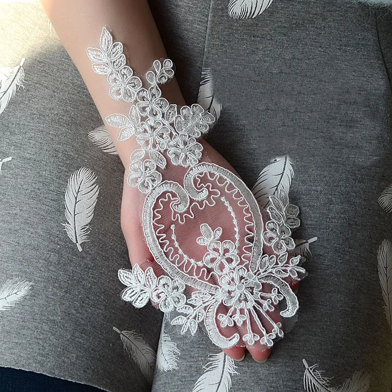 Фото 2 шт. кружевная ткань из органзы с вышивкой|lace fabric|dress accessoriesdiy wedding - купить