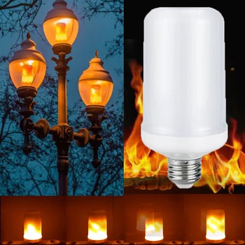 

LED Light Bulb Flickering Emulation Flame Effect Atmosphere Lamp Decorative for Party Holiday Birthday Fire Light Bulb SMD2835