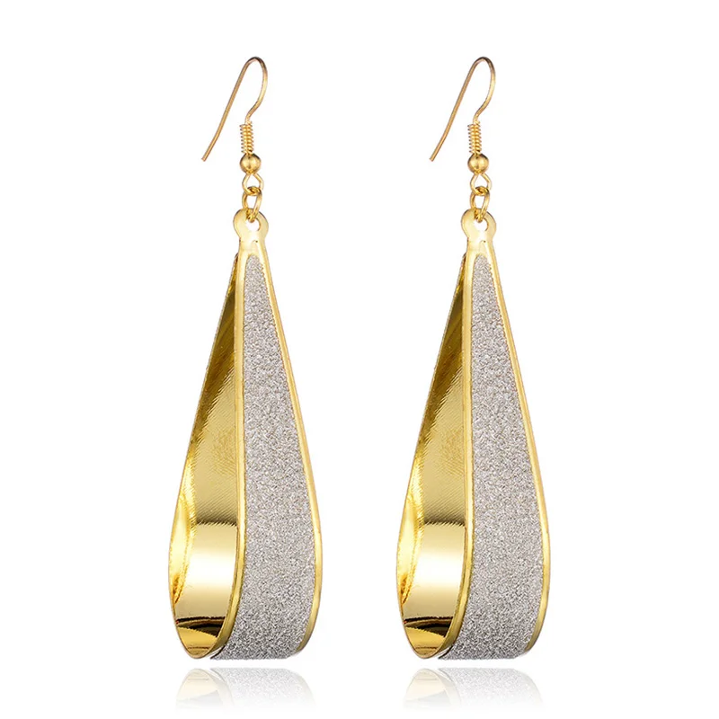 2016 Popular style personality branded design shiny geometric gold drop earrings cheap earring for women
2016 Popular style personality branded design shiny geometric gold drop earrings cheap earring for women