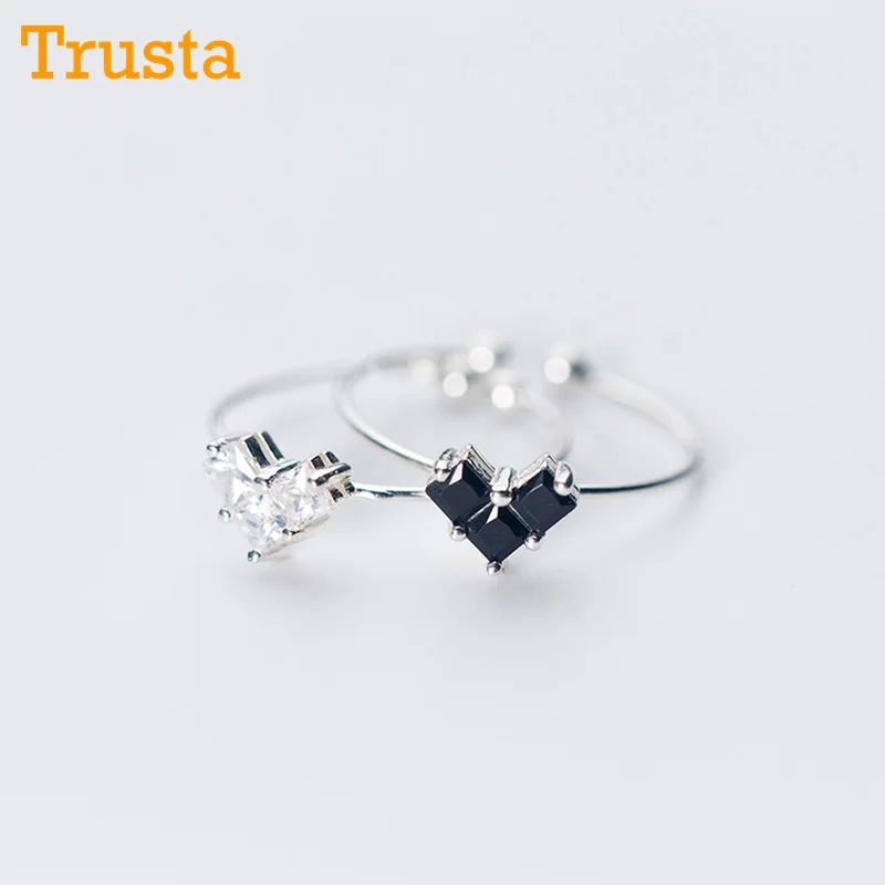 Trusta 100% 925 Solid Real Sterling Silver High Quality Heart CZ Opening Ring Sizable For Women Girl Wife Birthday Present DS927
Trusta 100% 925 Solid Real Sterling Silver High Quality Heart CZ Opening Ring Sizable For Women Girl Wife Birthday Present DS927