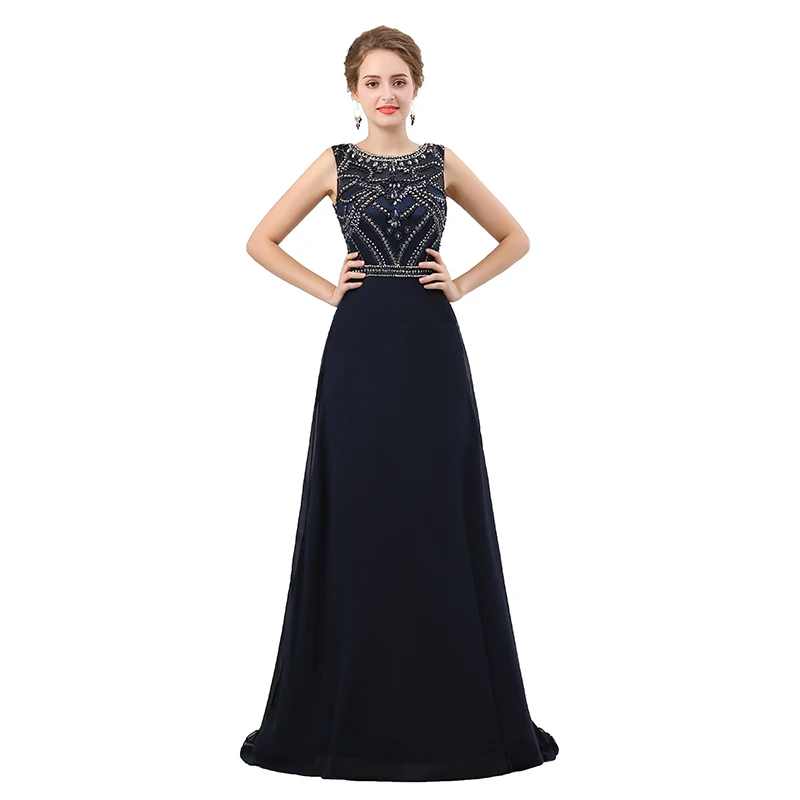 2018A Line Beautiful Evening Dress Sequin Crystal Elegance Bridal O Neck Sleeveless Chiffon Formal Evening Gown Vestido De Festa
2018A Line Beautiful Evening Dress Sequin Crystal Elegance Bridal O Neck Sleeveless Chiffon Formal Evening Gown Vestido De Festa