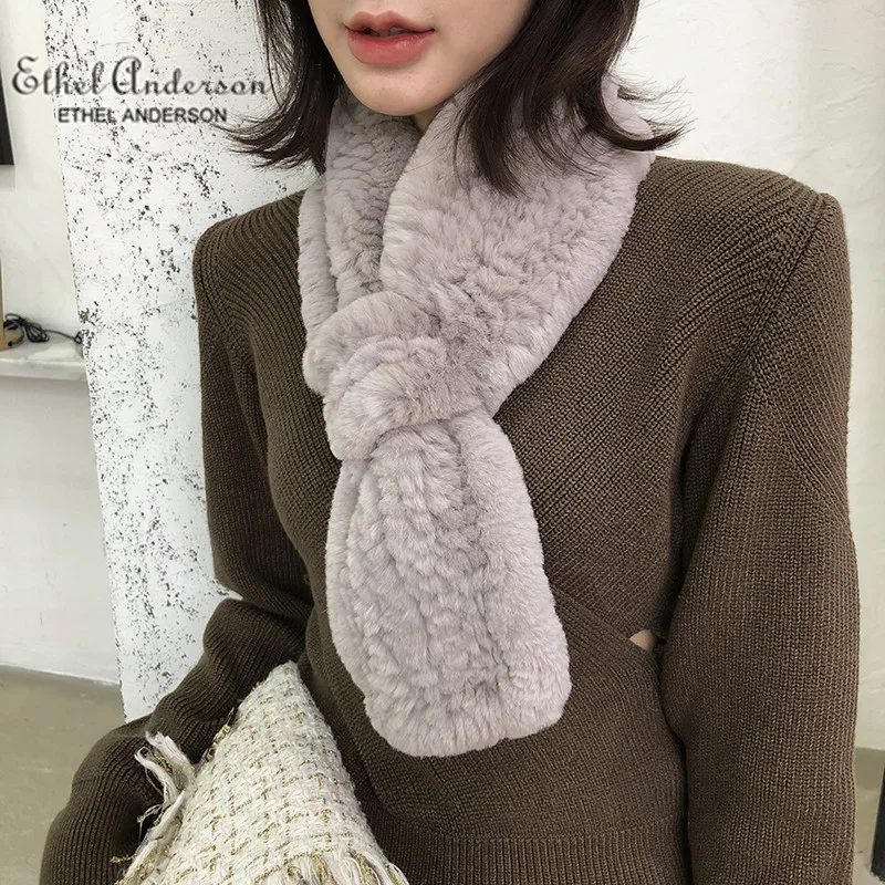 Ethel Anderson Womens Rex Rabbit Fur Scarf Collars Vogue Style Knitted Rabbit Fur Soft Warm Scarves Shawl Wholesale
Ethel Anderson Womens Rex Rabbit Fur Scarf Collars Vogue Style Knitted Rabbit Fur Soft Warm Scarves Shawl Wholesale