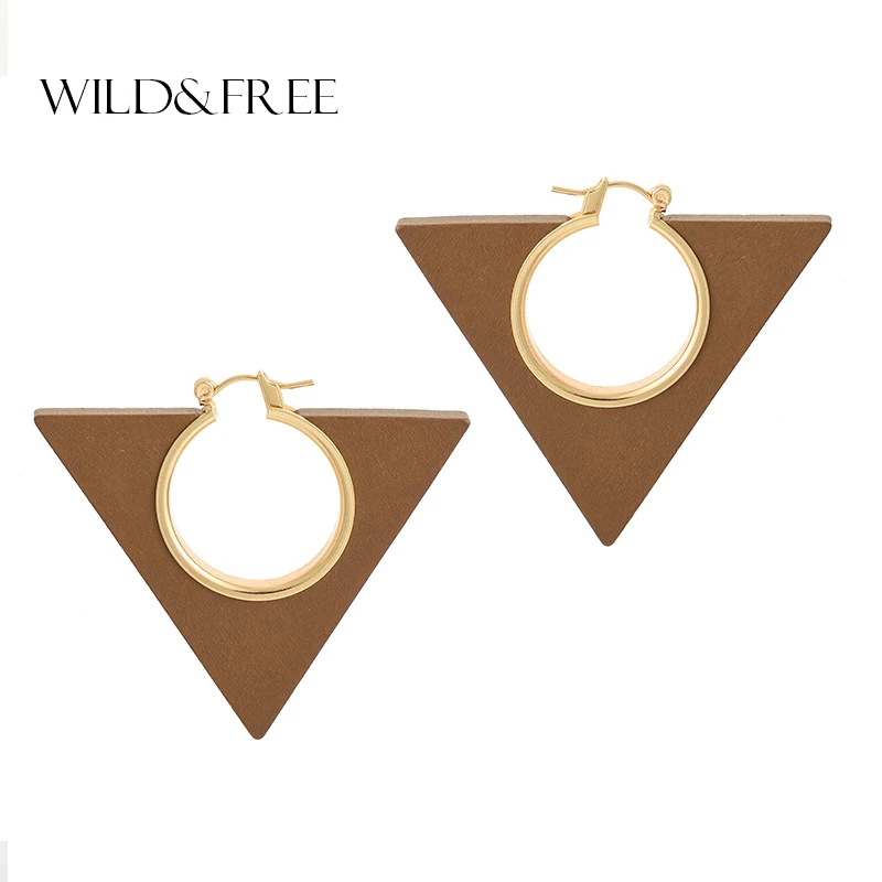 Wild&Free Fashion Jewelry Triangle Wooden Earrings For Women Party Jewelry High Quality Gold Copper Hollow Dangle Drop Earrings
Wild&Free Fashion Jewelry Triangle Wooden Earrings For Women Party Jewelry High Quality Gold Copper Hollow Dangle Drop Earrings