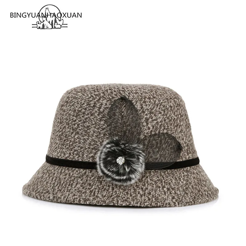 BINGYUANHAOXUAN Women's Autumn Winter Bucket Hat England Retro Woolen Felt Hot Sale New
BINGYUANHAOXUAN Women's Autumn Winter Bucket Hat England Retro Woolen Felt Hot Sale New