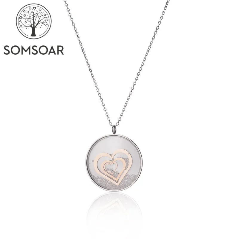 "PRESELL PRODUCT" 37mm Silvering 316L Stainless Steel Glass Necklace with Rose Gold Heart Charms in Glass Pendant Newest
"PRESELL PRODUCT" 37mm Silvering 316L Stainless Steel Glass Necklace with Rose Gold Heart Charms in Glass Pendant Newest