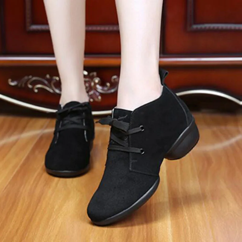 Women Flock Leather Casual Low Heels Pumps,Round Tow Lace-up Cross-tied Design Soft Bottom Square Jazz Latin Dancing Shoes
Women Flock Leather Casual Low Heels Pumps,Round Tow Lace-up Cross-tied Design Soft Bottom Square Jazz Latin Dancing Shoes