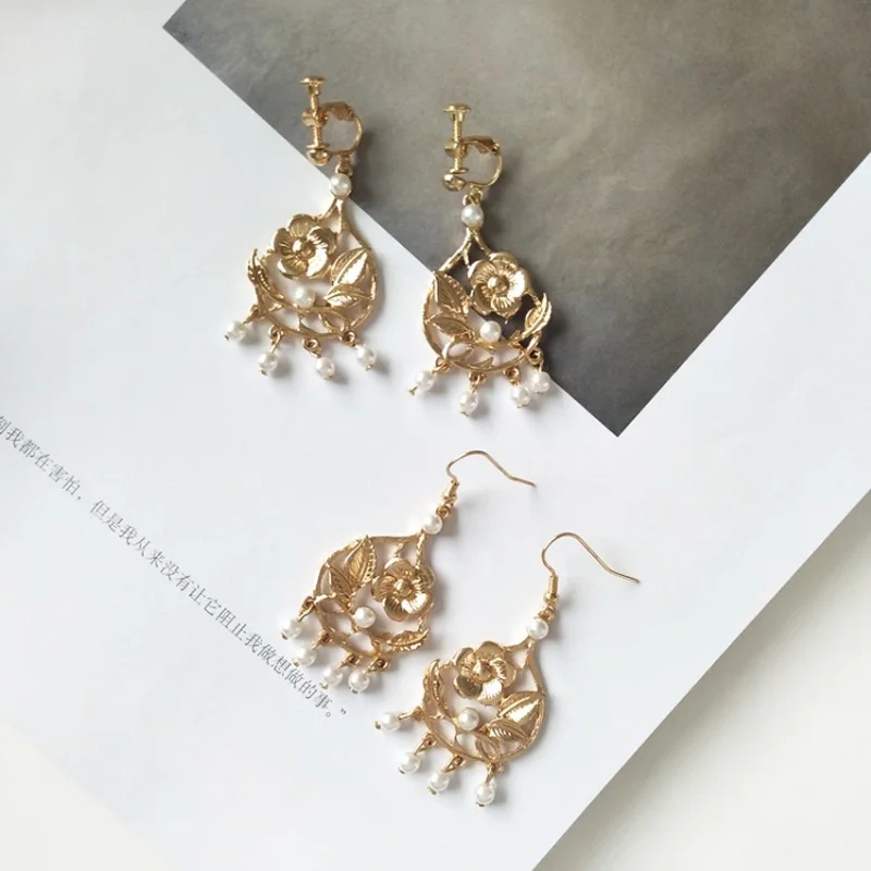 XEDZ Personality Sen Hollow Carving Flower Round Earrings Creative Wild Pearl Fashion Student Accessories Ear Clip Jewelry Gift
XEDZ Personality Sen Hollow Carving Flower Round Earrings Creative Wild Pearl Fashion Student Accessories Ear Clip Jewelry Gift