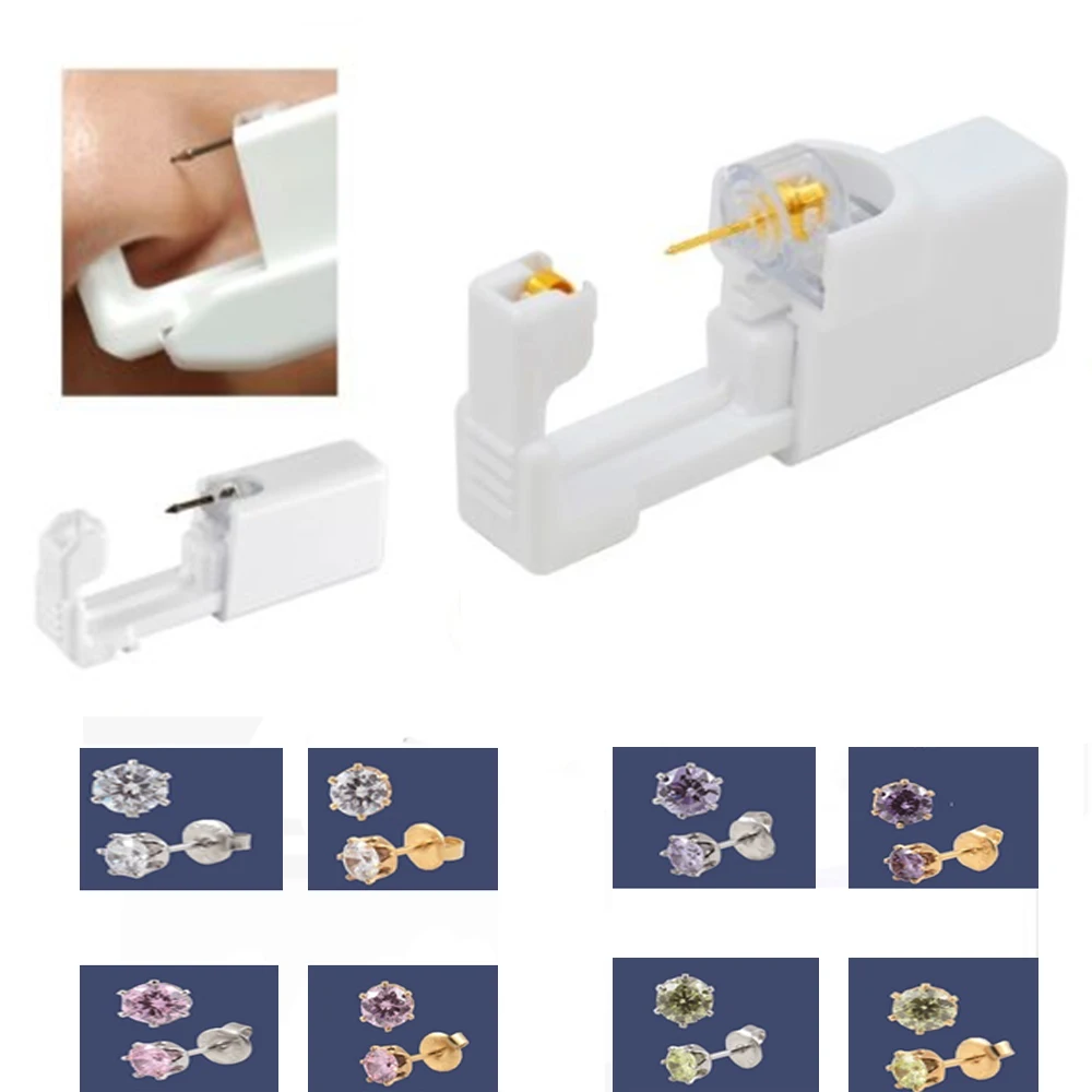 Genenic Sterlised Disposable Safety Nose Ear Piercing Device+Sterile Bezel Crystal Stud Ear Pierce Body Jewelry
Genenic Sterlised Disposable Safety Nose Ear Piercing Device+Sterile Bezel Crystal Stud Ear Pierce Body Jewelry