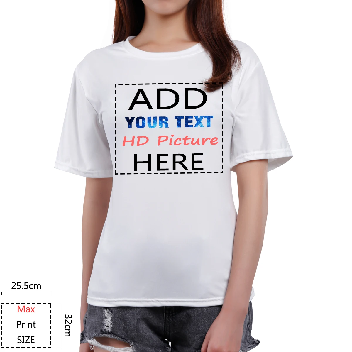 Custom Printed Logo Text Summer Casual T-Shirt Women's Loose Polyester Tops Tee
Custom Printed Logo Text Summer Casual T-Shirt Women's Loose Polyester Tops Tee