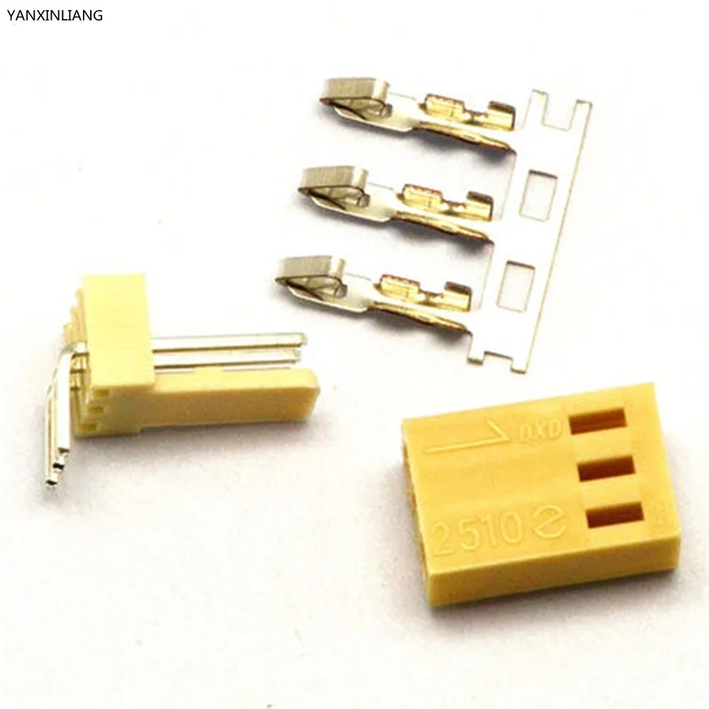 100Sets KF2510 3Pin Connector Kit Pitch 2.54mm Right Angle Pin Header+Terminal+Housing
100Sets KF2510 3Pin Connector Kit Pitch 2.54mm Right Angle Pin Header+Terminal+Housing