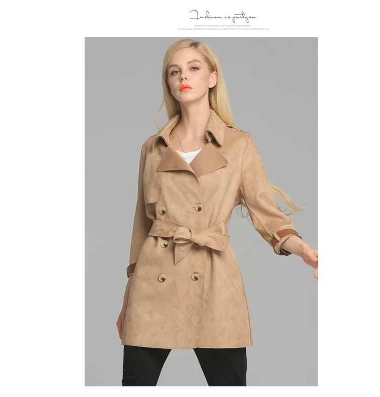 SZ.WENSIDI Three quarter long trench coat women Buckskin trench coat quality trench overcoat slim trenchcoat women's Outerwear
SZ.WENSIDI Three quarter long trench coat women Buckskin trench coat quality trench overcoat slim trenchcoat women's Outerwear