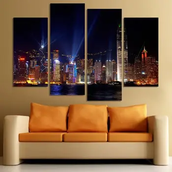 City Night 4 Panels/Set Large HD Picture Canvas Print Painting Artwork Wall Decorative modern landscape painting Unframed
City Night 4 Panels/Set Large HD Picture Canvas Print Painting Artwork Wall Decorative modern landscape painting Unframed
