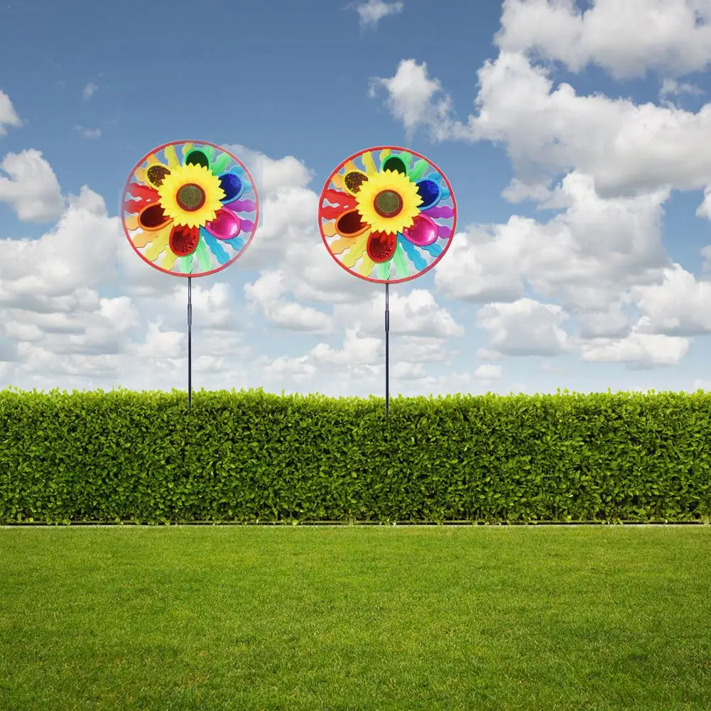 Colorful Sun Flower Turntable Windmill Wind Spinner Triple Wheel Wind Spinner Home Yard Garden Decor
Colorful Sun Flower Turntable Windmill Wind Spinner Triple Wheel Wind Spinner Home Yard Garden Decor