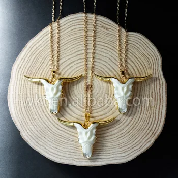 WT-N603 Wholesale newest trending Buffalo horn pendants necklaces Horn pendants with 24k gold trim Charm necklaces Jewelry 
WT-N603 Wholesale newest trending Buffalo horn pendants necklaces Horn pendants with 24k gold trim Charm necklaces Jewelry