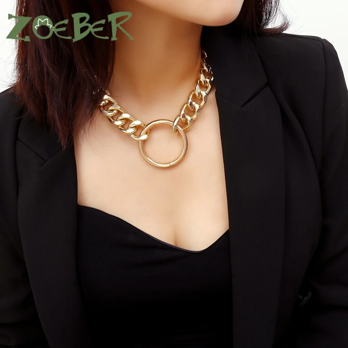 ZOEBER Big Size Cool Handmade gold Silver Chain Choker Necklace for Women Men Girls Punk Gothic Metal Chain Collar with O Round
ZOEBER Big Size Cool Handmade gold Silver Chain Choker Necklace for Women Men Girls Punk Gothic Metal Chain Collar with O Round