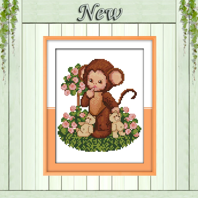 Lovely baby monkey diy decor painting counted print on canvas DMC 14CT 11CT chinese Cross Stitch Needlework Sets Embroidery kits
Lovely baby monkey diy decor painting counted print on canvas DMC 14CT 11CT chinese Cross Stitch Needlework Sets Embroidery kits