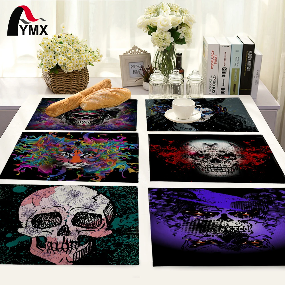 Skull Pattern Table Mat Fashion Kitchen Decoration Placemat Table Napkin For Wedding Dining Accessories Table Mat
Skull Pattern Table Mat Fashion Kitchen Decoration Placemat Table Napkin For Wedding Dining Accessories Table Mat
