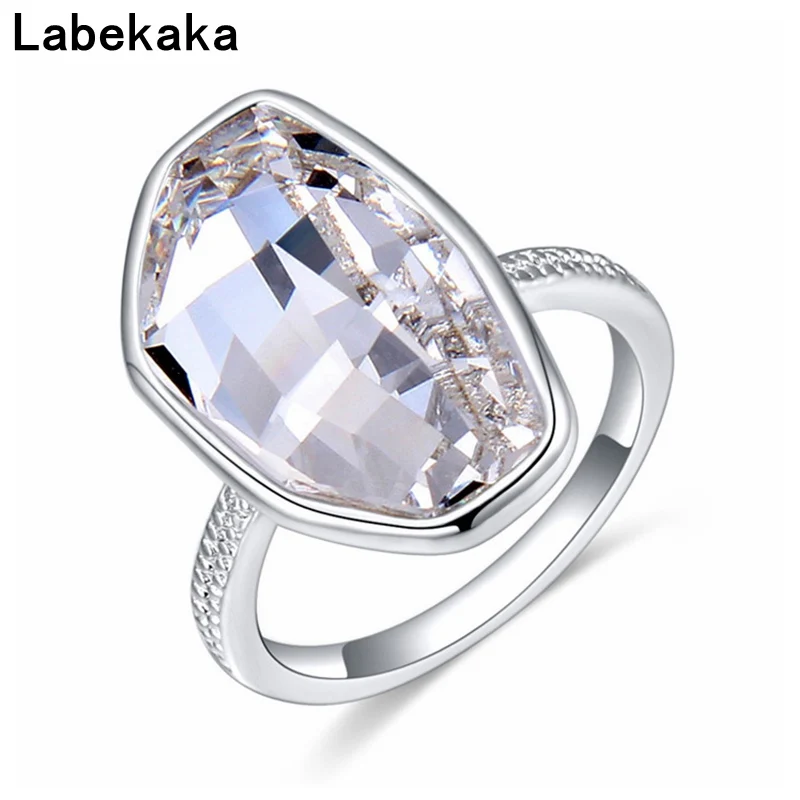 Labekaka embellished with Crystal from Swarovski Engagement Rings New Hot Party Charm Wedding Jewelry Gift Classic Simple
Labekaka embellished with Crystal from Swarovski Engagement Rings New Hot Party Charm Wedding Jewelry Gift Classic Simple