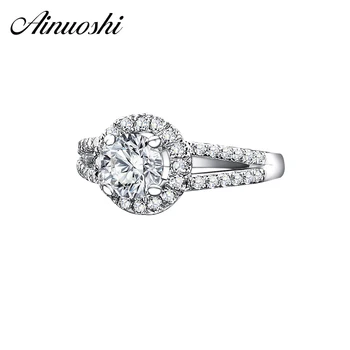 AINOUSHI 925 Solid Sterling Silver Wdding Ring 1 ct Round Cut Bands Women NSCD Propasal Jewelry Bridal Engagement Halo Ring
AINOUSHI 925 Solid Sterling Silver Wdding Ring 1 ct Round Cut Bands Women NSCD Propasal Jewelry Bridal Engagement Halo Ring