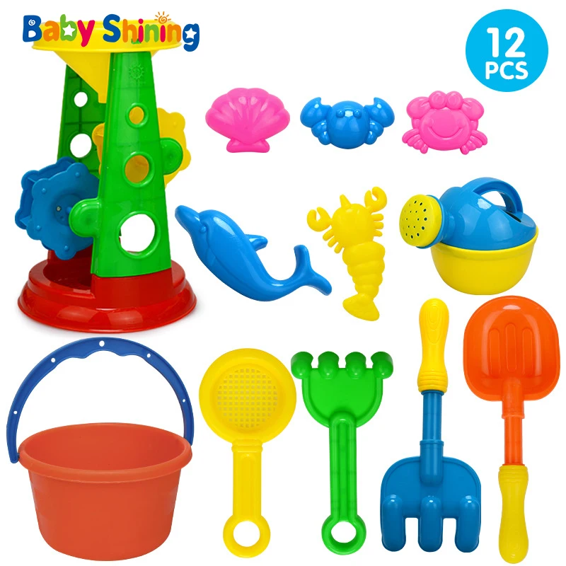 Baby Shining 12Pcs Hot Summer Kids Bath/Beach Toys 3-6 Y Large Shovels Play with Sand/Water/Snow Kids Sand Toys in Bath Toys
Baby Shining 12Pcs Hot Summer Kids Bath/Beach Toys 3-6 Y Large Shovels Play with Sand/Water/Snow Kids Sand Toys in Bath Toys