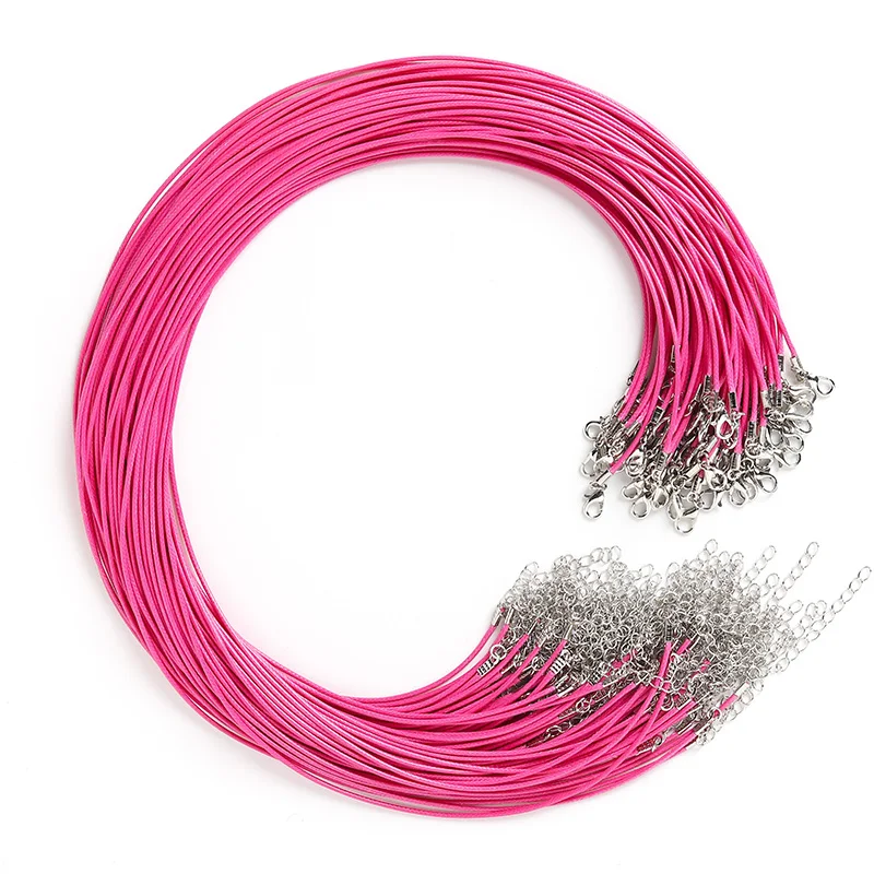 LanLi 50pcs/100pcs Fashion Wax Rope Chain Necklace Long Lobster Clasp DIY Jewelry Accessories
LanLi 50pcs/100pcs Fashion Wax Rope Chain Necklace Long Lobster Clasp DIY Jewelry Accessories