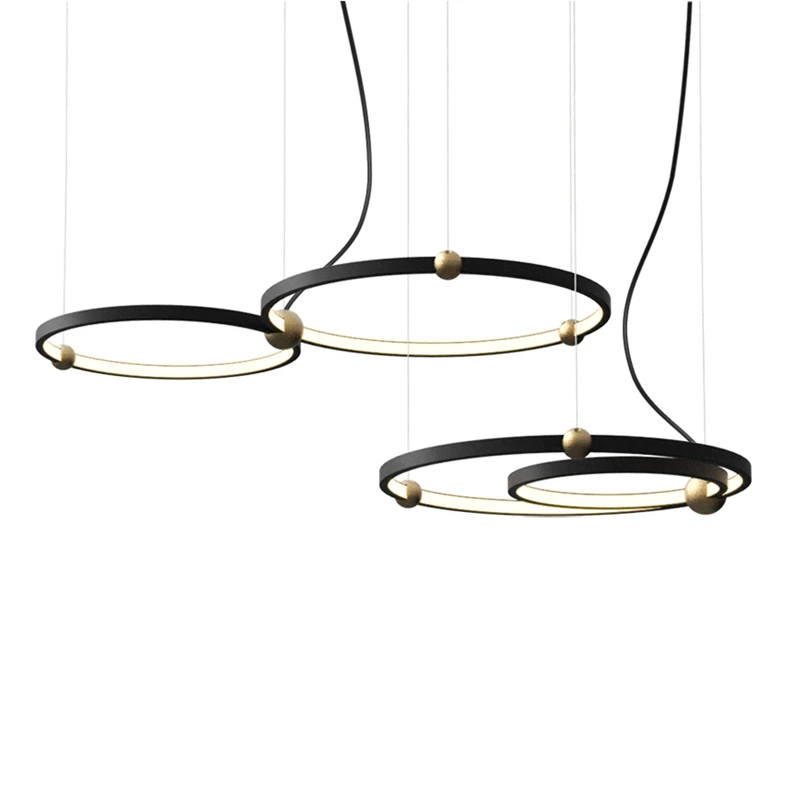Nordic Dining room Pendant lights Modern simple Metal Round Ring Combo Art Creative Black Foyer Droplight Led Lighting fixture
Nordic Dining room Pendant lights Modern simple Metal Round Ring Combo Art Creative Black Foyer Droplight Led Lighting fixture