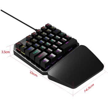 One-hand 35 Keys Wired USB Gaming Mechanical Keyboard Keypad for PUBG Game ND998
One-hand 35 Keys Wired USB Gaming Mechanical Keyboard Keypad for PUBG Game ND998