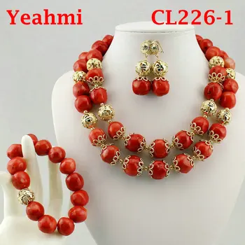 Fashion Afriacn Coral Beads Jewelry Set Real Nigerian Coral Wedding Jewelry Sets Women Costume Jewellery Set CL226-1
Fashion Afriacn Coral Beads Jewelry Set Real Nigerian Coral Wedding Jewelry Sets Women Costume Jewellery Set CL226-1