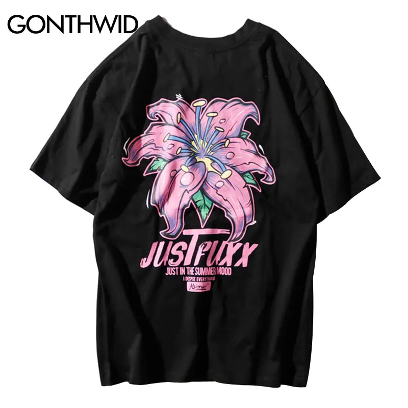 GONTHWID Flowers Printed T Shirts Men's 2019 Summer Short Sleeve Tops Tees Hip Hop Casual Cotton Tshirts Fashion Streetwear
GONTHWID Flowers Printed T Shirts Men's 2019 Summer Short Sleeve Tops Tees Hip Hop Casual Cotton Tshirts Fashion Streetwear