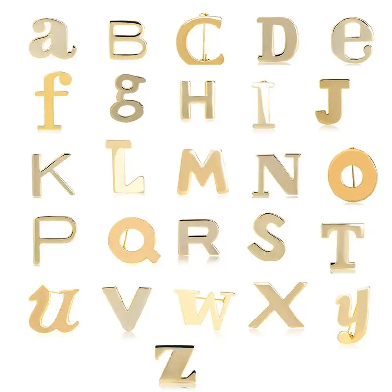 Blucome Customized Made Chic 26 Letters Brooches Metal For Women Men Name Special Gifts Christmas Clothes Decoration Broches
Blucome Customized Made Chic 26 Letters Brooches Metal For Women Men Name Special Gifts Christmas Clothes Decoration Broches