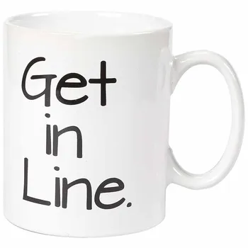 Ceramic Coffee Mug with Handle - Get In Line, Large Stoneware Tea Cup with Funny Slogan, Novelty Gift for Birthday, Friends, Lov
Ceramic Coffee Mug with Handle - Get In Line, Large Stoneware Tea Cup with Funny Slogan, Novelty Gift for Birthday, Friends, Lov
