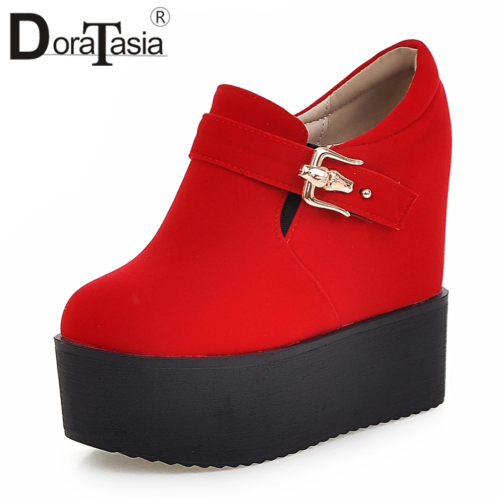 DORATASIA Elegant Super High Heels Platform Ankle Boots Women Autumn 2019 slip-on Metal Decoration Shoes Woman Height Increasing
DORATASIA Elegant Super High Heels Platform Ankle Boots Women Autumn 2019 slip-on Metal Decoration Shoes Woman Height Increasing