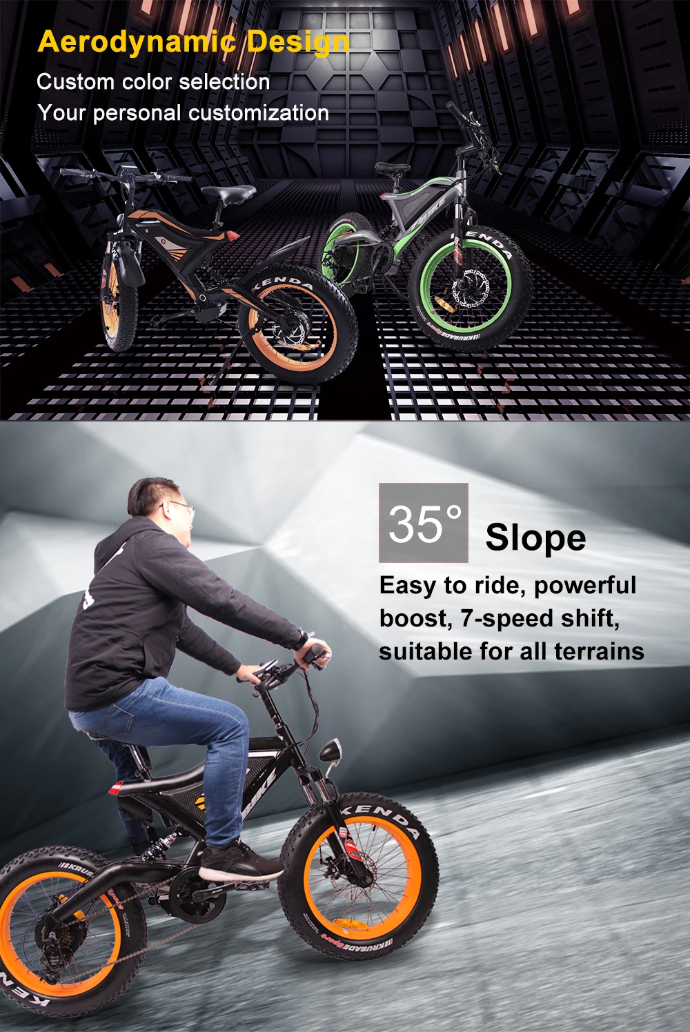 Best EZBIKE snow road e bike electric mountain bike 48v 500w Brushless Motor folding bike fat tire beach luxury electric moped 8