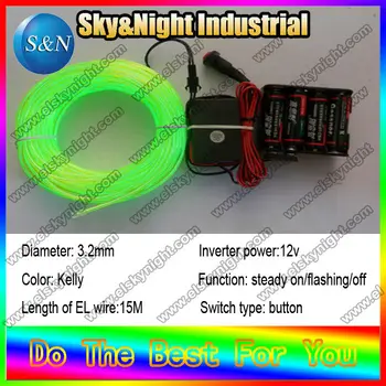 2017 Popular EL dance Neon light EL wire 3.2mm kit with 12v Inverter+free shipping
2017 Popular EL dance Neon light EL wire 3.2mm kit with 12v Inverter+free shipping