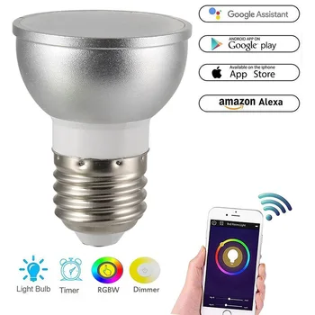 WiFi Smart Light Bulb E27/GU5.3 RGBW 6W LED Dimmable Light Cup Compatible with Alexa&Google Remote Control Light Bulb
WiFi Smart Light Bulb E27/GU5.3 RGBW 6W LED Dimmable Light Cup Compatible with Alexa&Google Remote Control Light Bulb