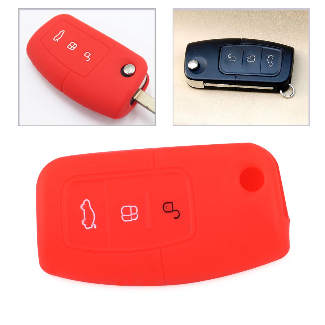 DWCX Car Red 3 Button Remote Key Fob Case Shell Silicone Cover Fit For Ford Fiesta Focus MK2 Mondeo Kuga Galaxy C-Max S-Max
DWCX Car Red 3 Button Remote Key Fob Case Shell Silicone Cover Fit For Ford Fiesta Focus MK2 Mondeo Kuga Galaxy C-Max S-Max