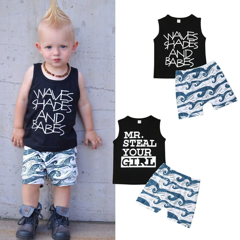 Toddler Baby Boy Summer Clothes 2pcs Cotton Letter Vest Tops+Short Waves Pants Outfits Clothes
Toddler Baby Boy Summer Clothes 2pcs Cotton Letter Vest Tops+Short Waves Pants Outfits Clothes
