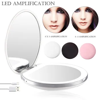 New LED Lighted Travel Makeup Mirror 1x/3xMagnification Folding Mirror Make Up Compact Mirror Pocket Mirro G722
New LED Lighted Travel Makeup Mirror 1x/3xMagnification Folding Mirror Make Up Compact Mirror Pocket Mirro G722
