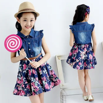 Girls Denim Dress Summer Children Clothing Flower Sleeveless Princess Dresses Girls Clothes Kids Party Dress 4 6 8 10 12 Years
Girls Denim Dress Summer Children Clothing Flower Sleeveless Princess Dresses Girls Clothes Kids Party Dress 4 6 8 10 12 Years